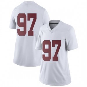 NCAA Women's Alabama Crimson Tide #97 Joseph Bulovas Stitched College Nike Authentic No Name White Football Jersey TE17P74OJ